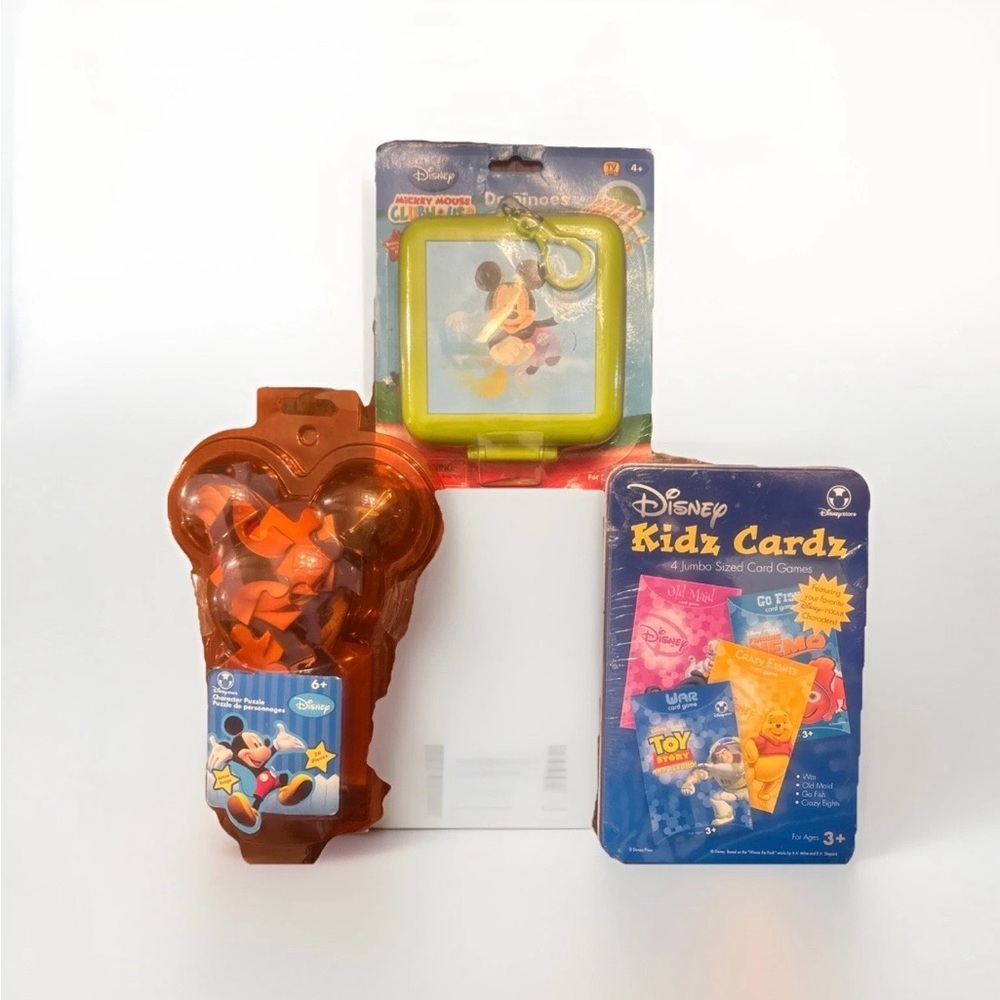 Set of 3 Disney Kids’ Toys - Dominoes, Puzzle & Kidz Cardz - New Sealed
